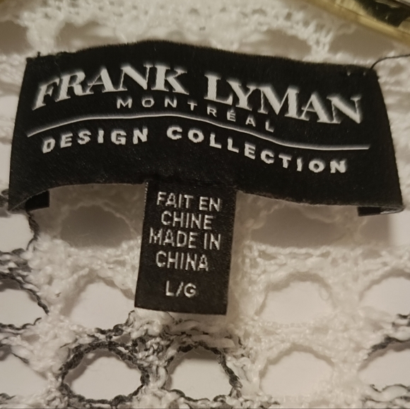 L/G🍀Frank Lyman Design Black and Cream Graphic Tunic - Picture 6 of 7